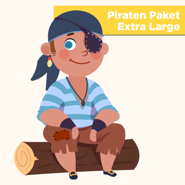 Darstellung, wie User und wie der Googlebot ein Bild bei der Suche nach „Piraten Deko Paket XL“ sehen