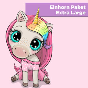 Darstellung, wie User und wie der Googlebot ein Bild bei der Suche nach „Einhorn Deko Paket XL“ sehen